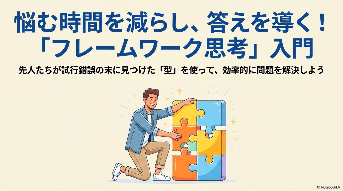 思考の「型」で効率を最大化！「フレームワーク思考」の基本と実践